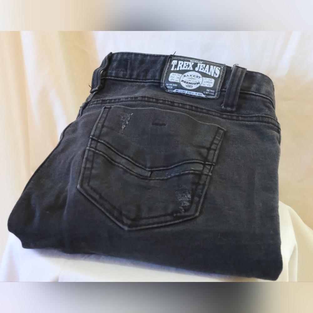 T-Rex Jeans Black Denim Cotton Pants Size 28